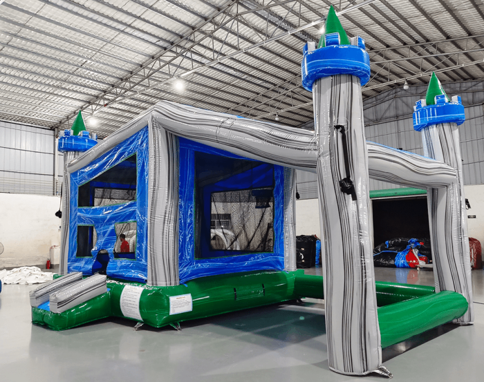Euro Green Gush Canopy Bounce 2 compress » BounceWave Inflatable Sales