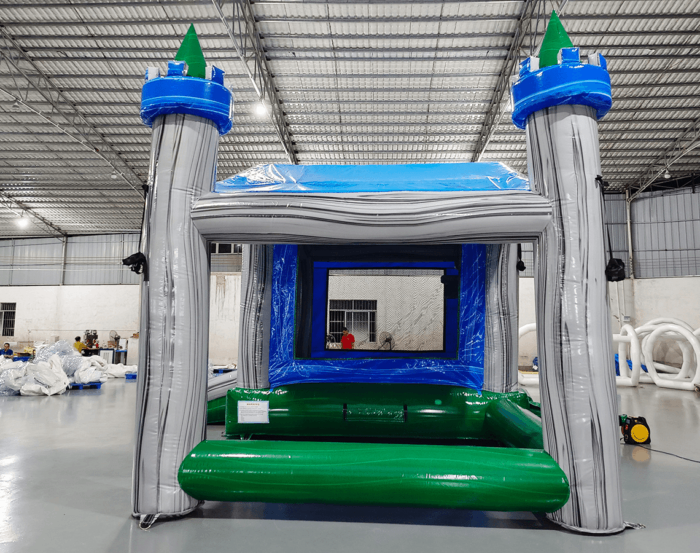 Euro Green Gush Canopy Bounce 3 compress » BounceWave Inflatable Sales