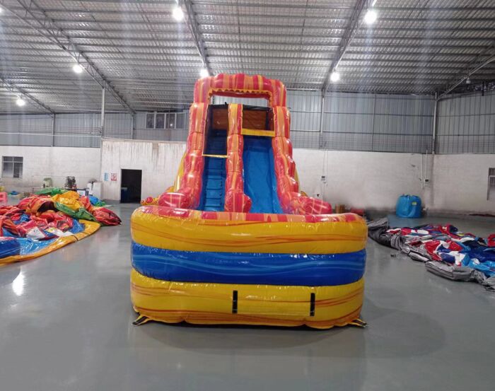 17ft Fiesta Fire with orange marble on top of rails instead of fire print 2022022186 1 Eliezer Farinacci » BounceWave Inflatable Sales