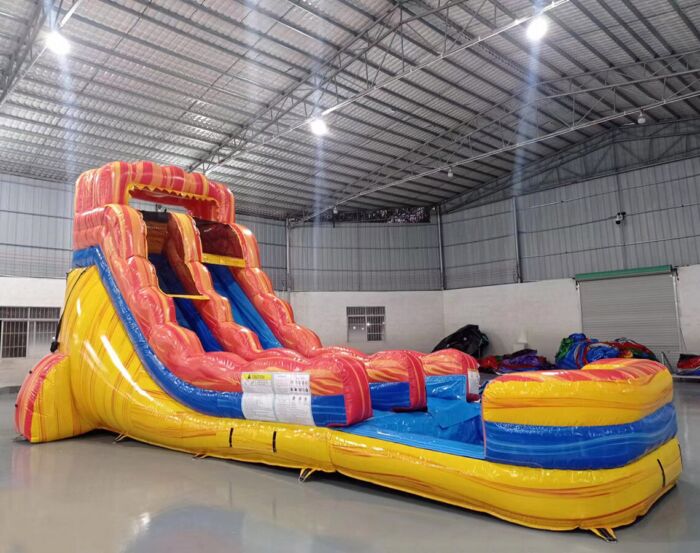 17ft Fiesta Fire with orange marble on top of rails instead of fire print 2022022186 3 Eliezer Farinacci » BounceWave Inflatable Sales