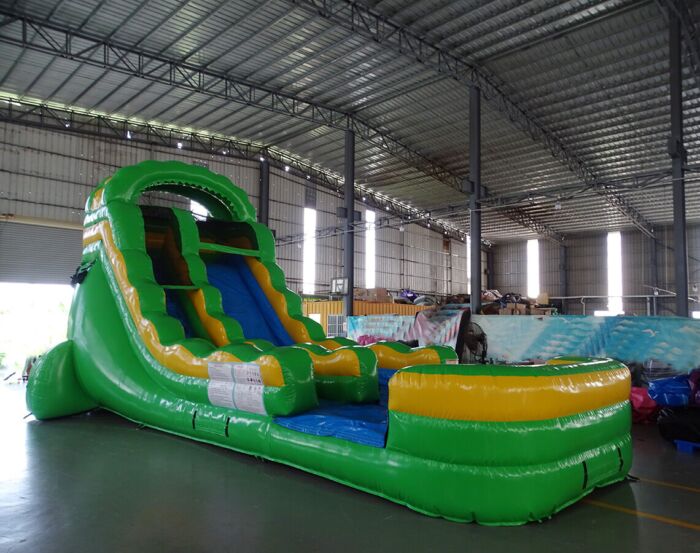 17ft single green inflated pool 202109002 2 » BounceWave Inflatable Sales
