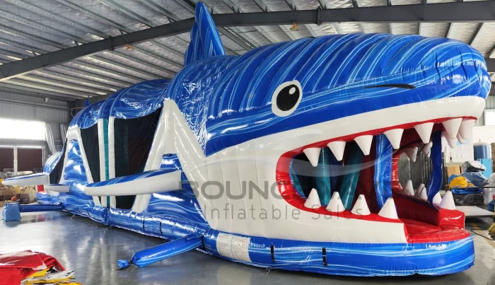 65ft shark obstacle with inflated pool Eli Benatar 2024030119 3 Photoroom » BounceWave Inflatable Sales