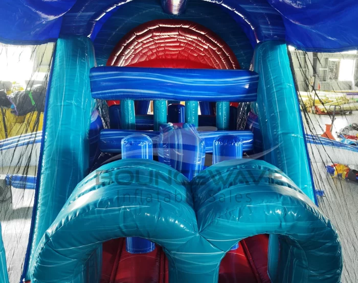 65ft shark obstacle with inflated pool Eli Benatar 2024030119 4 Photoroom » BounceWave Inflatable Sales