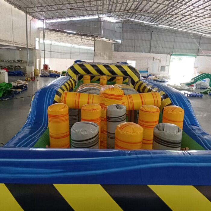 92 Ft 3 piece obstacles radioactive run 10 » BounceWave Inflatable Sales
