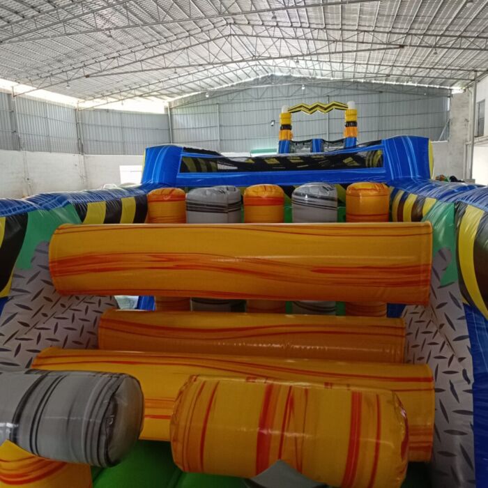 92 Ft 3 piece obstacles radioactive run 11 » BounceWave Inflatable Sales