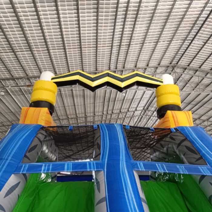 92 Ft 3 piece obstacles radioactive run 12 » BounceWave Inflatable Sales