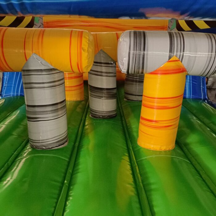 92 Ft 3 piece obstacles radioactive run 8 » BounceWave Inflatable Sales