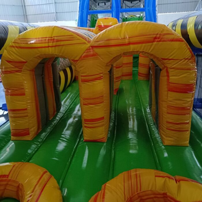 92 Ft 3 piece obstacles radioactive run 9 » BounceWave Inflatable Sales