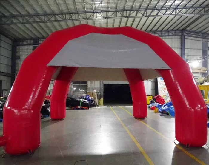 Spider Tent red legs with gray top 3 » BounceWave Inflatable Sales